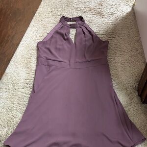 Express Mauve Backless Halter Dress